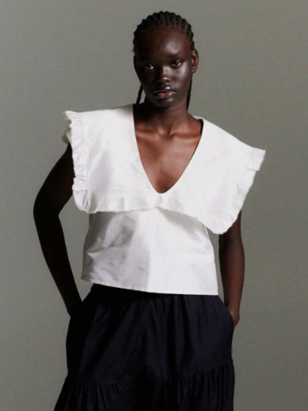 Chelsea Mak Size Medium Gallery Blouse - White